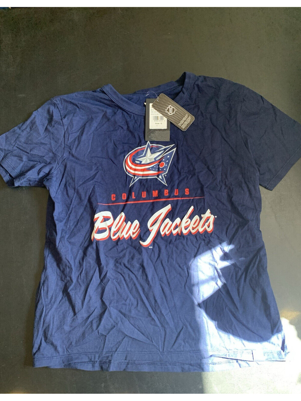 Fanatics Columbus Blue Jackets NHL Blue T-Shirt Size S Officially Licensed